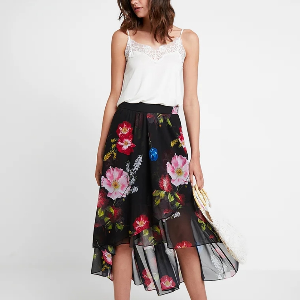 NWT Ted Baker Ritta Floral Berry Sundae Skirt Sz S US 4